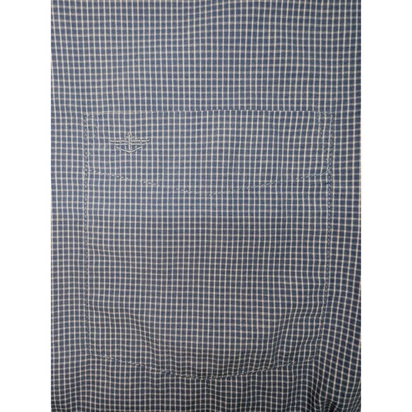 DOCKERS Classic Fit Men's Button Up Shift Blue Plaid  Size XXL - Picture 6 of 7